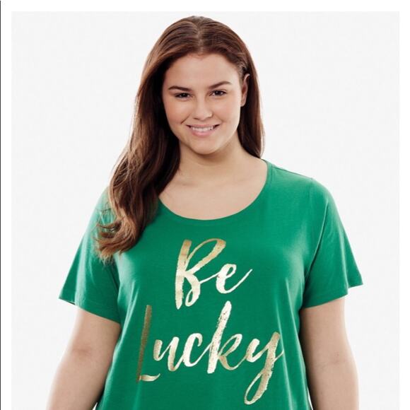 Woman Within lucky Graphic T Shirt - Picture 4 of 7